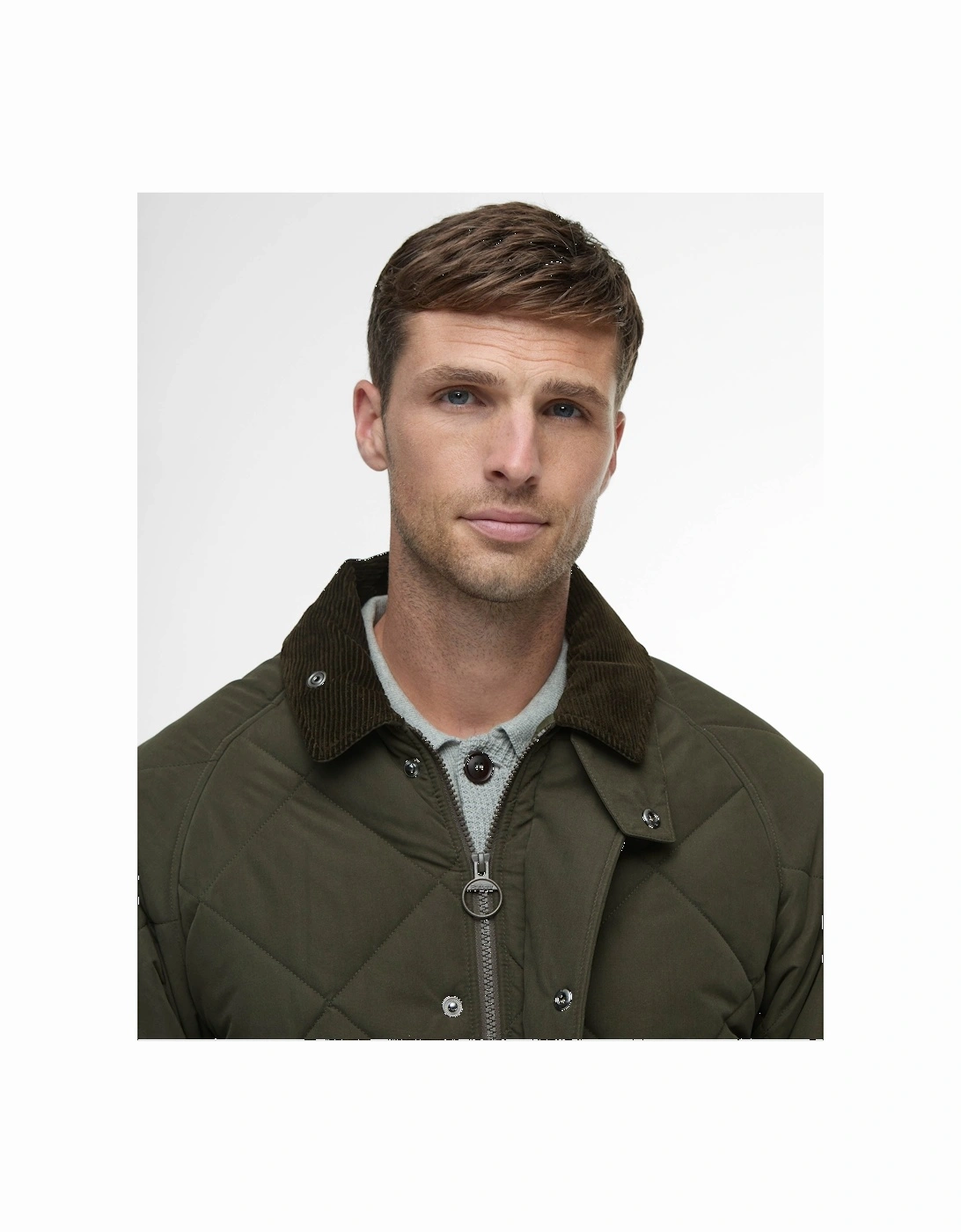 Modern Bedale Mens Quilted Jacket - Olive