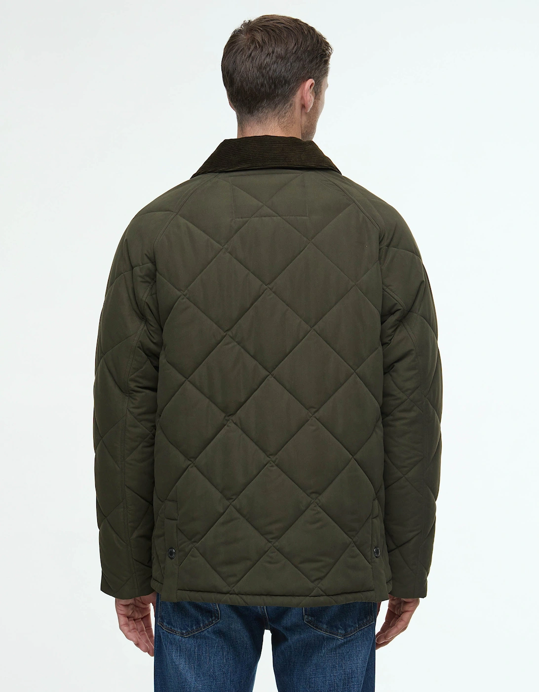 Modern Bedale Mens Quilted Jacket - Olive
