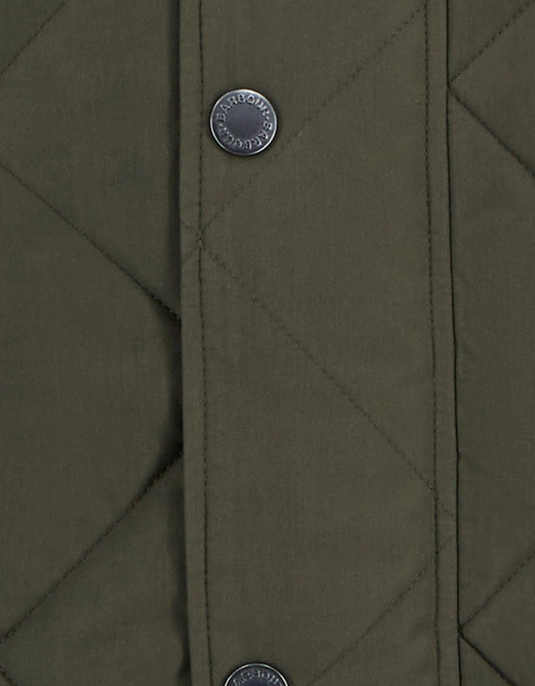 Modern Bedale Mens Quilted Jacket - Olive