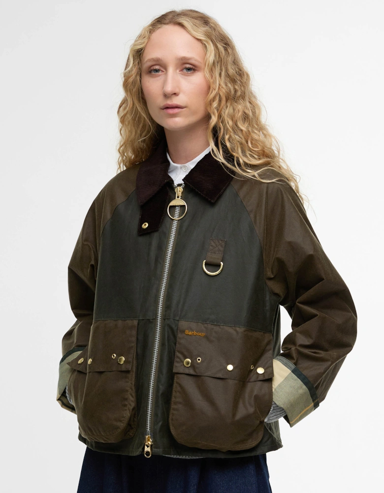 Kearton Womens Wax Jacket - Archive Olive/Beech/Ancient Tartan
