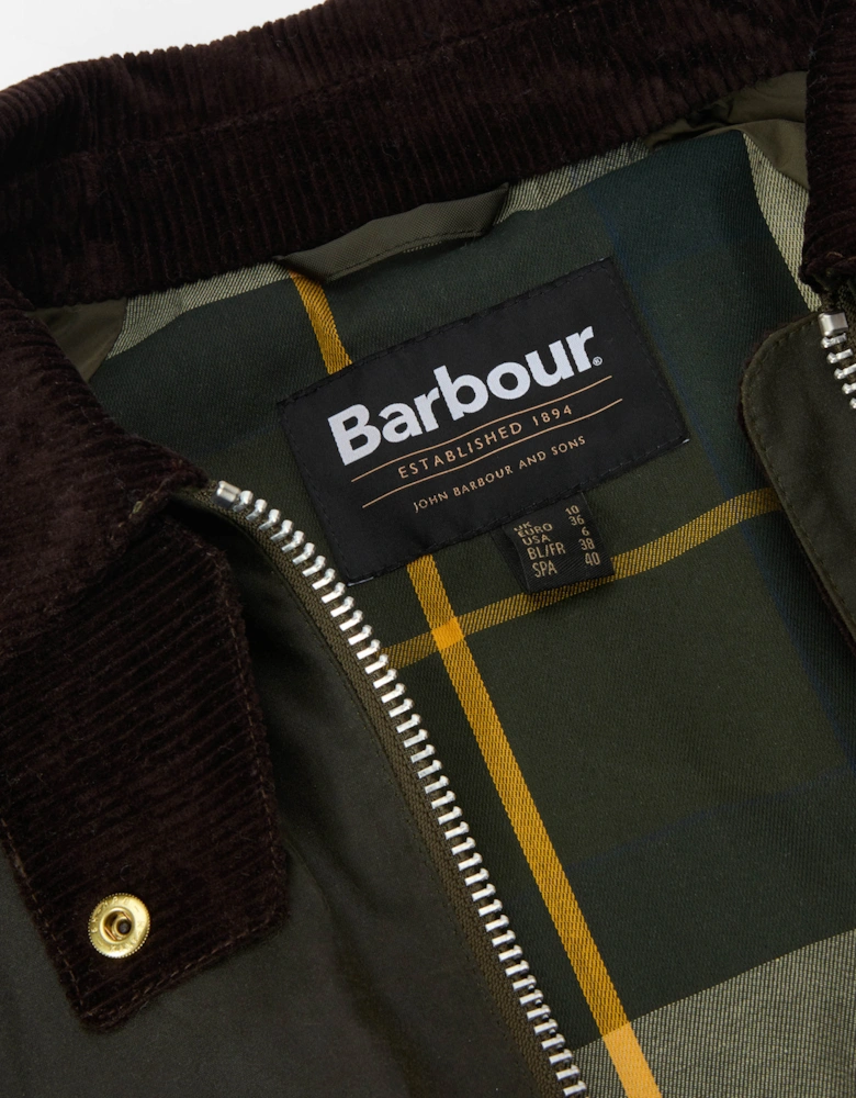 Kearton Womens Wax Jacket - Archive Olive/Beech/Ancient Tartan