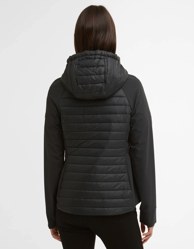 Valentina Womens Quilted Hybrid Jacket - Black