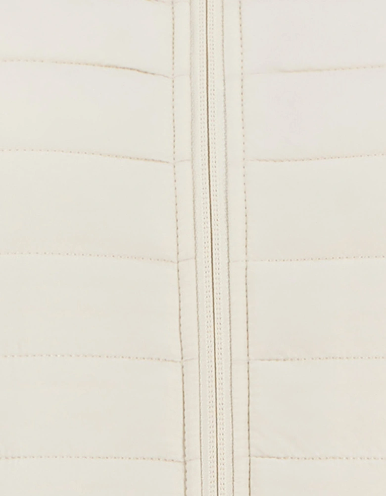 Valentina Womens Quilted Hybrid Jacket - Bone White