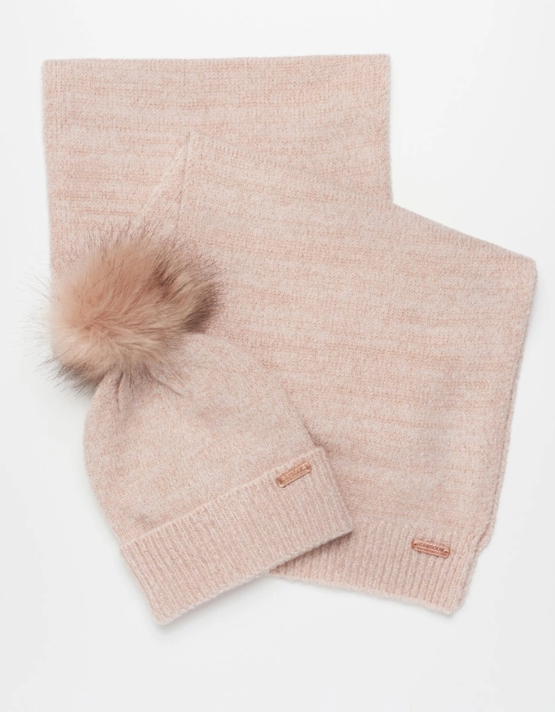 Sparkle Womens Beanie/Scarf - Pink