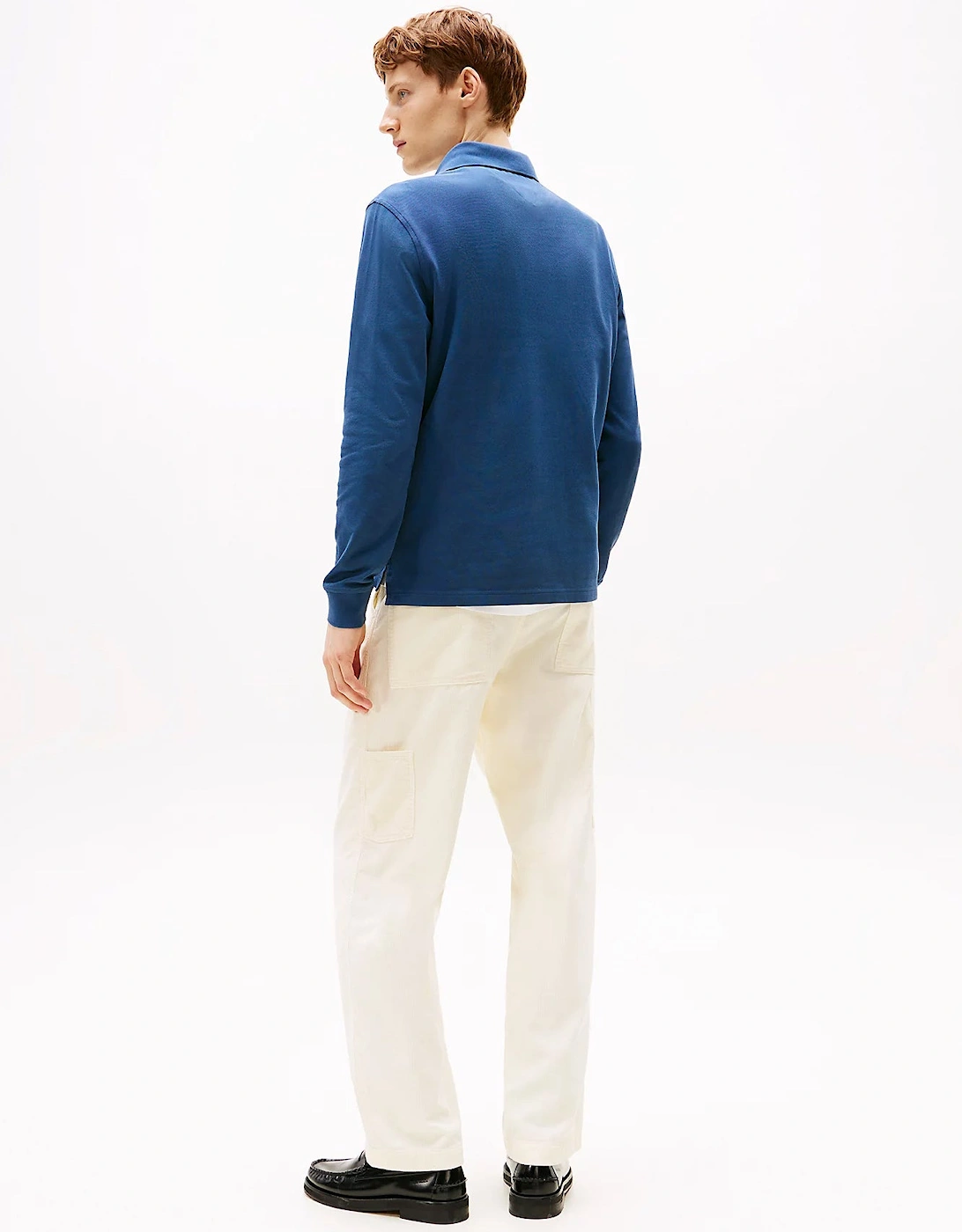 1985 Regular Long Sleeve Mens Polo Shirt - Aegean Sea