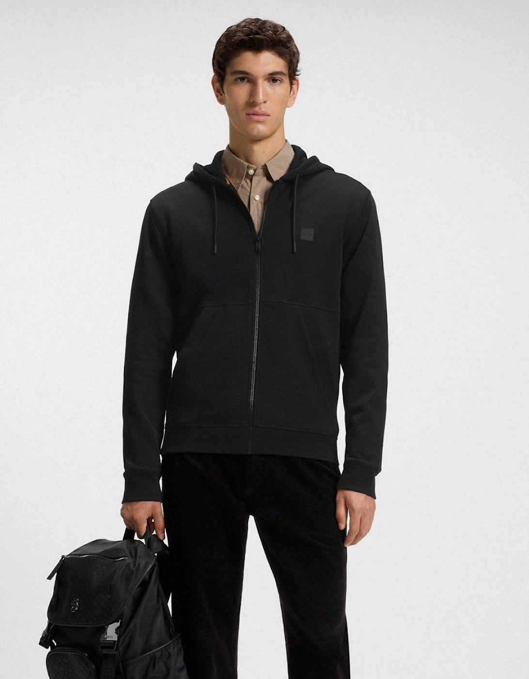 BOSS Orange Zetalky Mens Full Zip Hoodie - Black 001