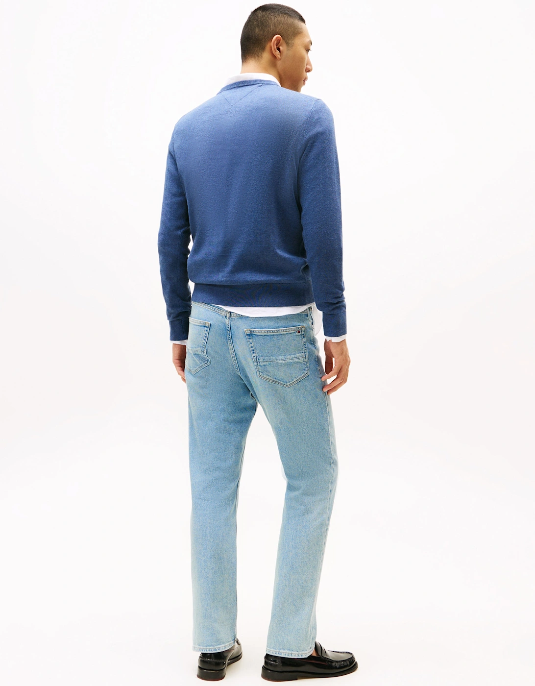 Essential Cotton Crew Neck Mens Sweatshirt - Aegean Sea Heather