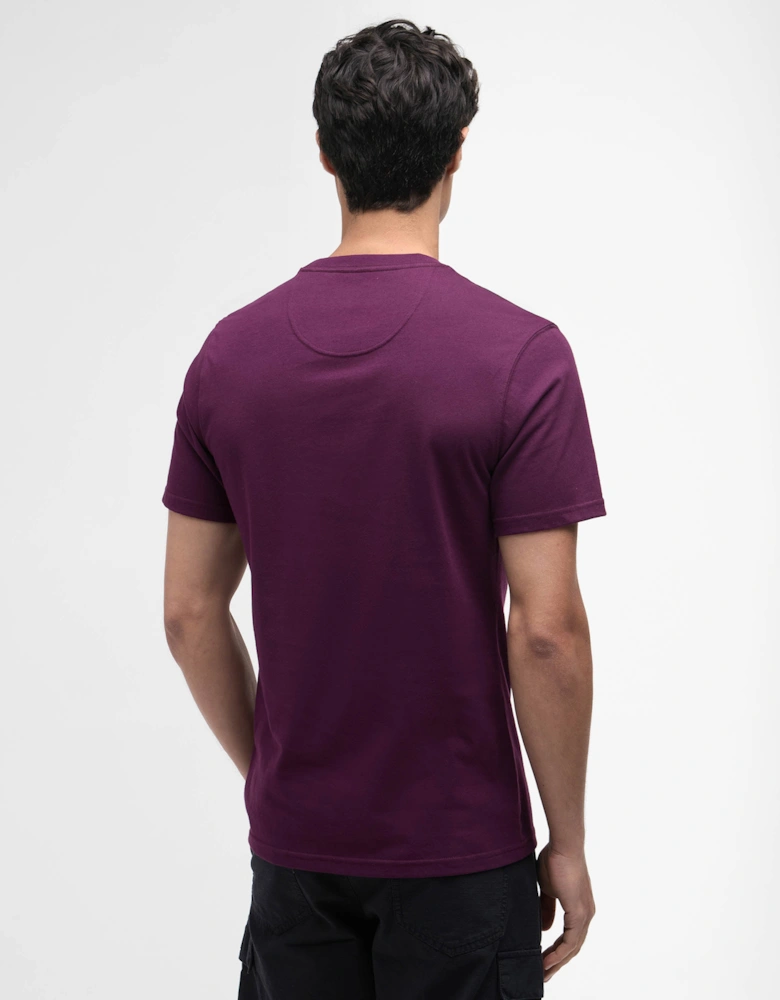 Small Logo Mens T-Shirt - Potent Merlot