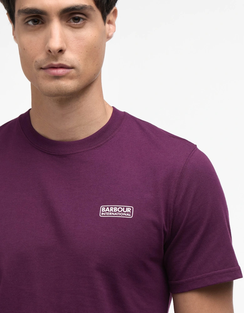 Small Logo Mens T-Shirt - Potent Merlot