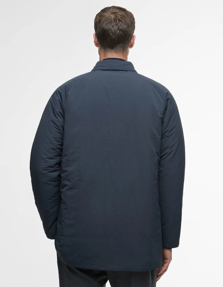 Wadded Lorden Mens Showerproof Mac - Dark Navy