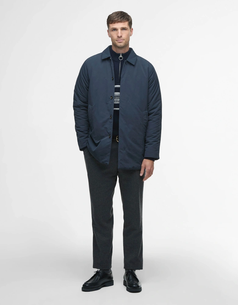 Wadded Lorden Mens Showerproof Mac - Dark Navy