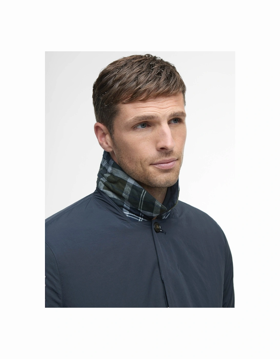 Wadded Lorden Mens Showerproof Mac - Dark Navy
