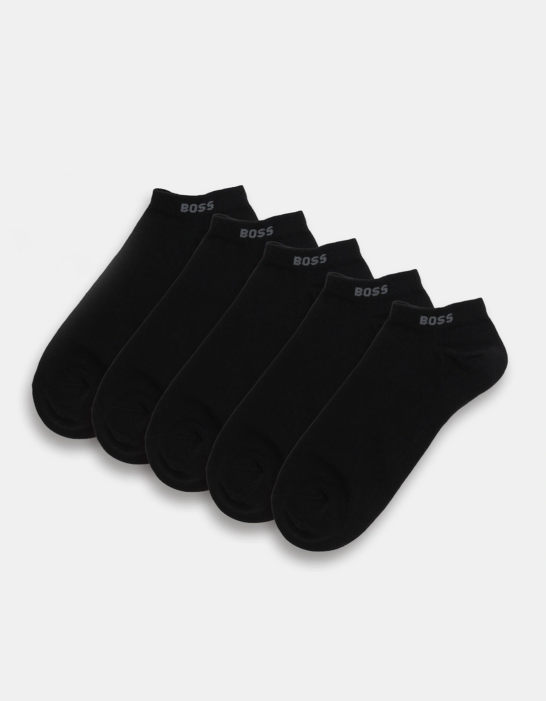 BOSS Orange 5-Pack Mens Cotton-Blend Ankle Socks  - Black 001, 4 of 3