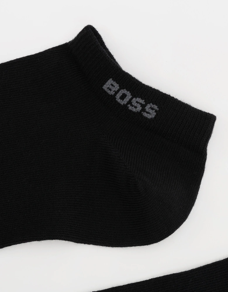BOSS Orange 5-Pack Mens Cotton-Blend Ankle Socks  - Black 001