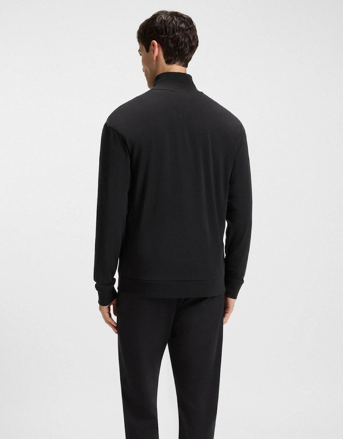 HUGO Laze Mens Zip-Up Loungewear Tracksuit Jacket - Black 001