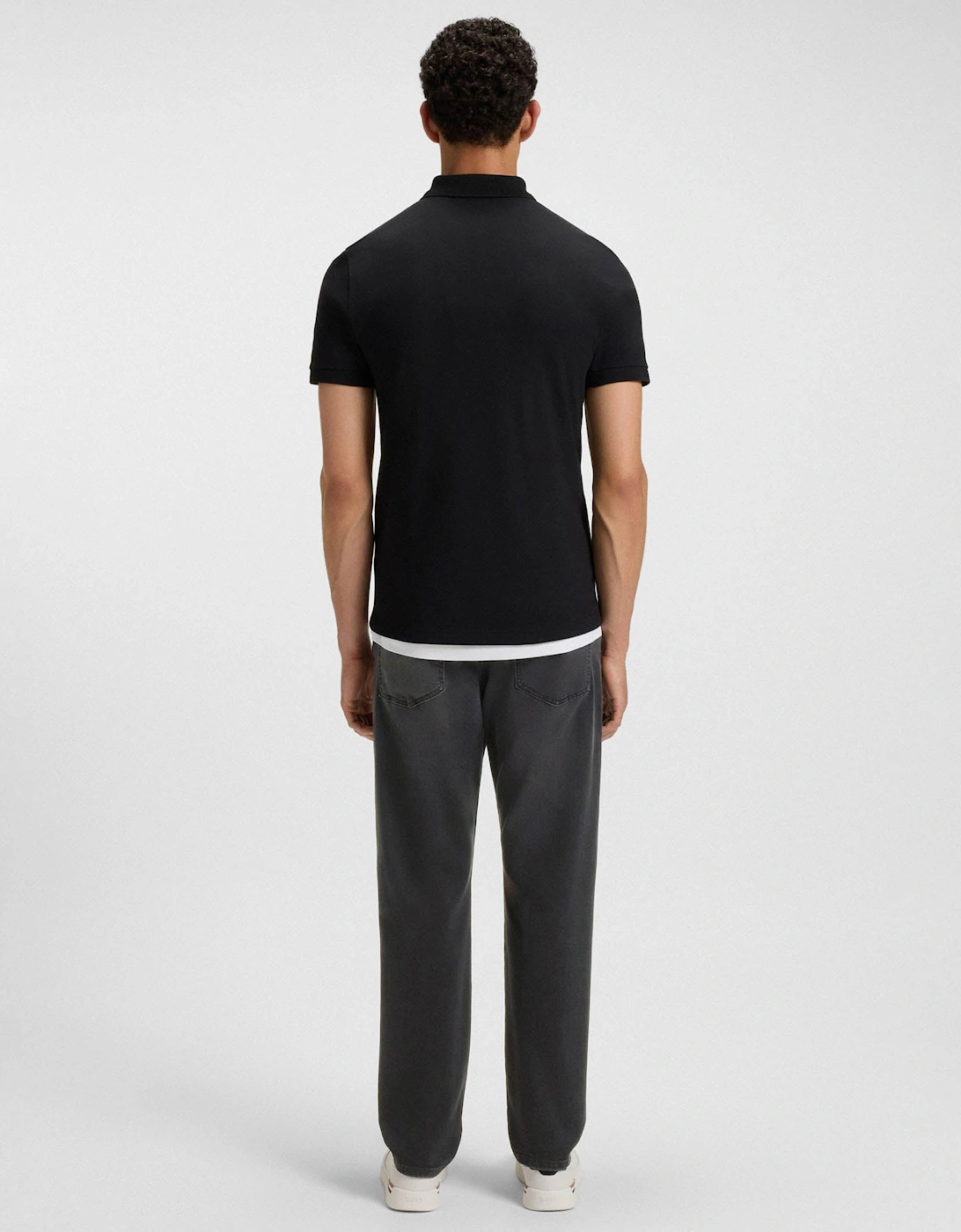 BOSS Orange Re.Maine Mens Regular-Fit Jeans in Super-Stretch Denim - Black 005