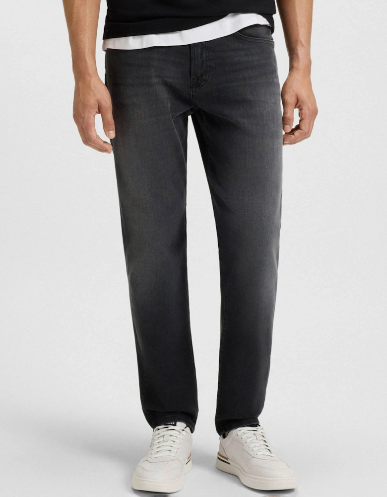 BOSS Orange Re.Maine Mens Regular-Fit Jeans in Super-Stretch Denim - Black 005