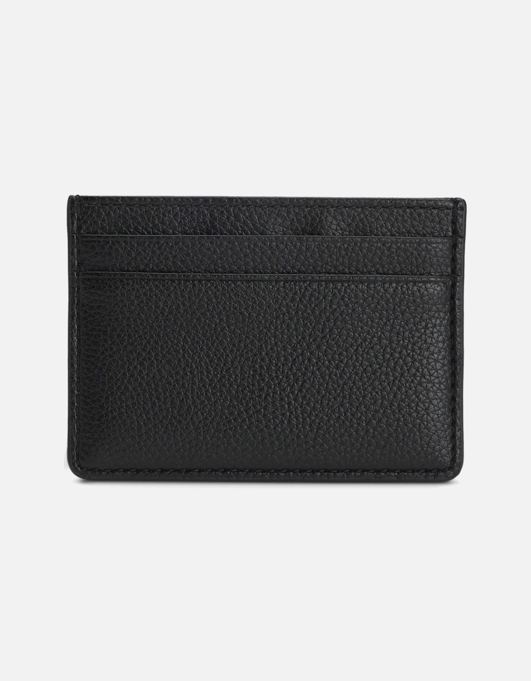 BOSS Orange Ray Mens Grained Faux-Leather Card Holder with Logo Trim - Black 001