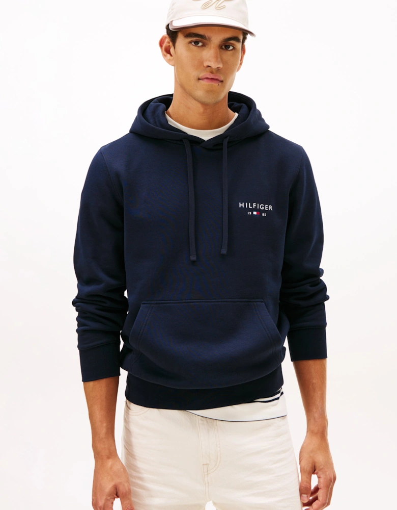 Brand Love Mens Small Hilfiger Logo Hoodie - Desert Sky