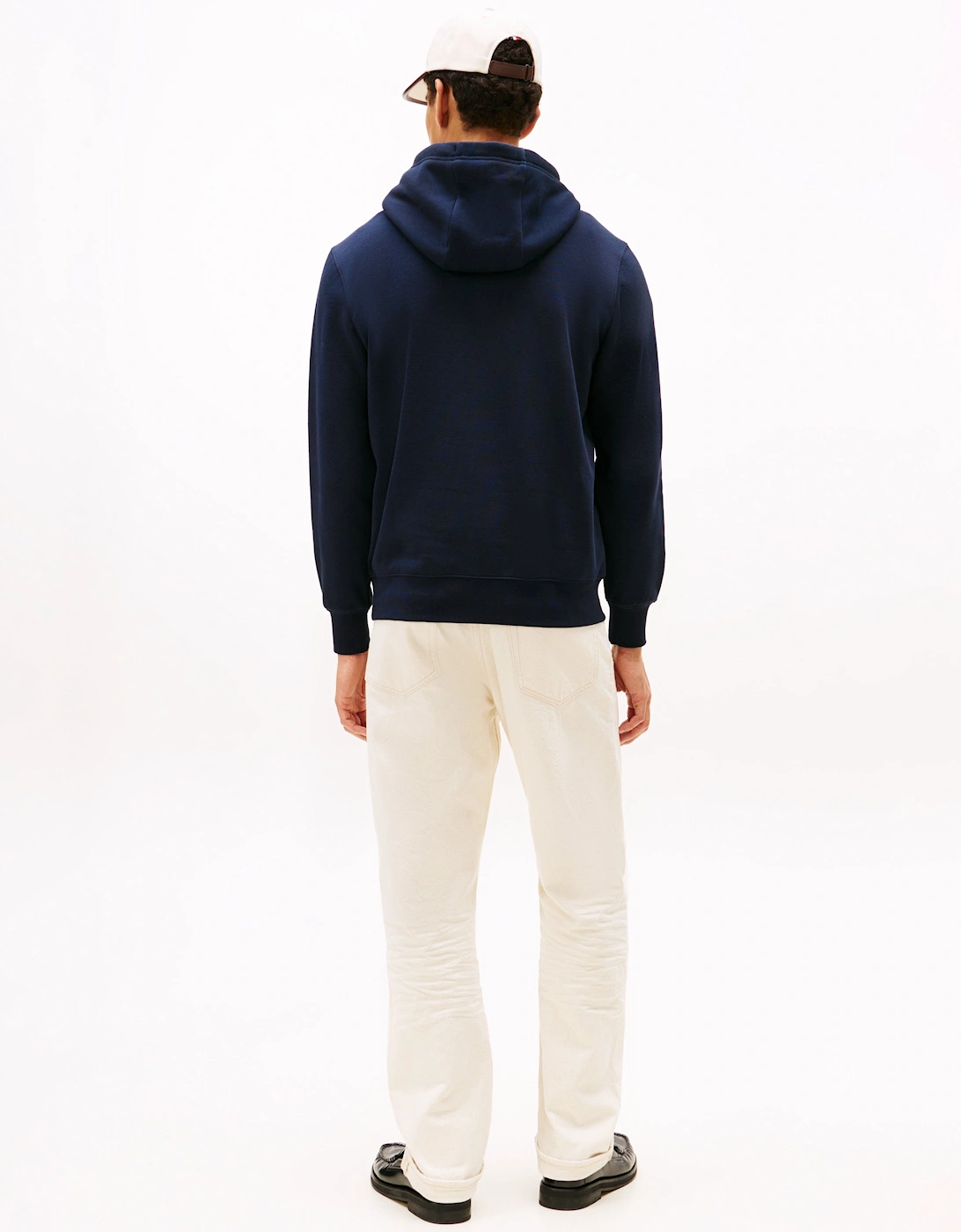 Brand Love Mens Small Hilfiger Logo Hoodie - Desert Sky