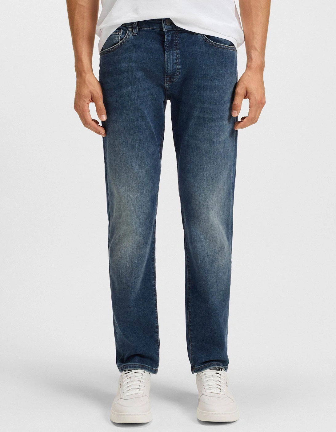 Men's BOSS Orange Re.Maine Mens Regular-Fit Jeans in Super-Stretch Denim - Navy 411 - Size: 32/34