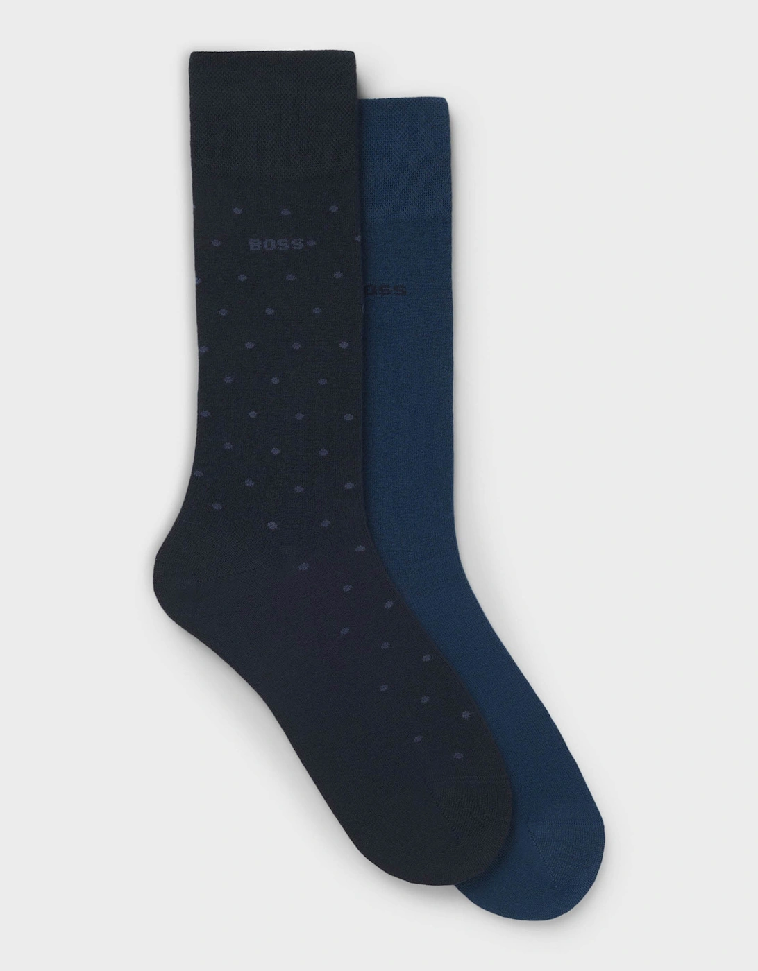 BOSS Orange 2-Pack RS MiniDot Regular-Length Socks with Logos - Dark Blue 401, 4 of 3