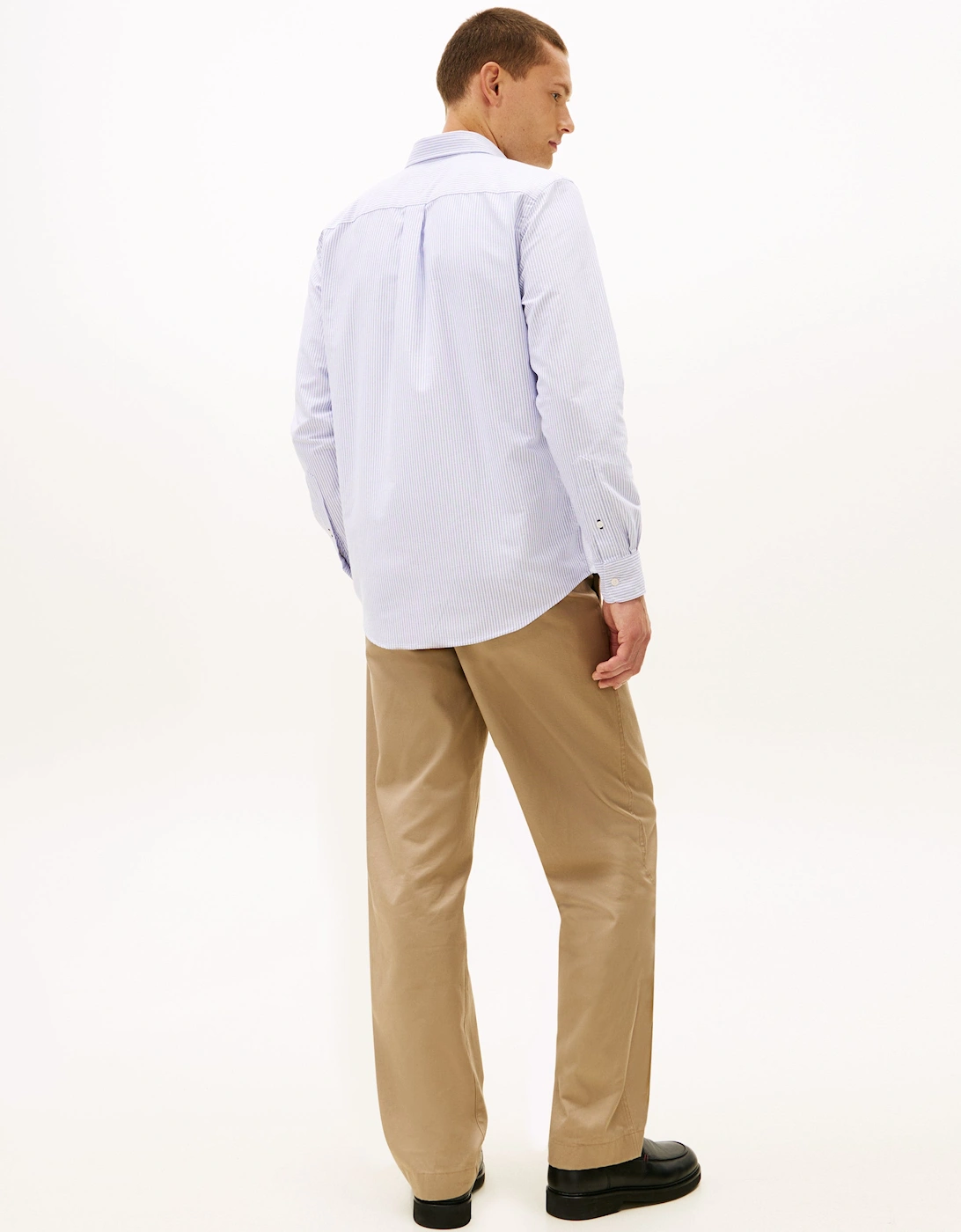 Heritage Oxford Stripe Mens Shirt - Royal Blue/White