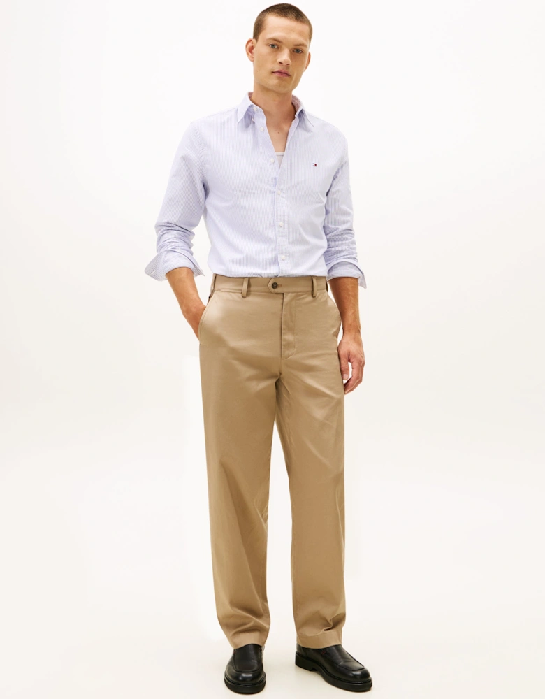 Heritage Oxford Stripe Mens Shirt - Royal Blue/White