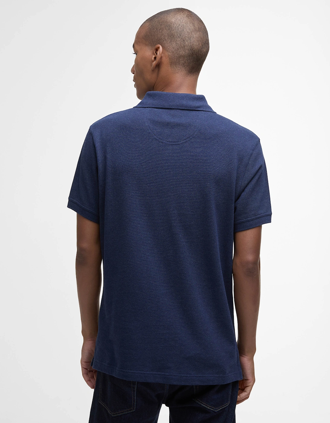 Tartan Pique Mens Polo - Inky Marl
