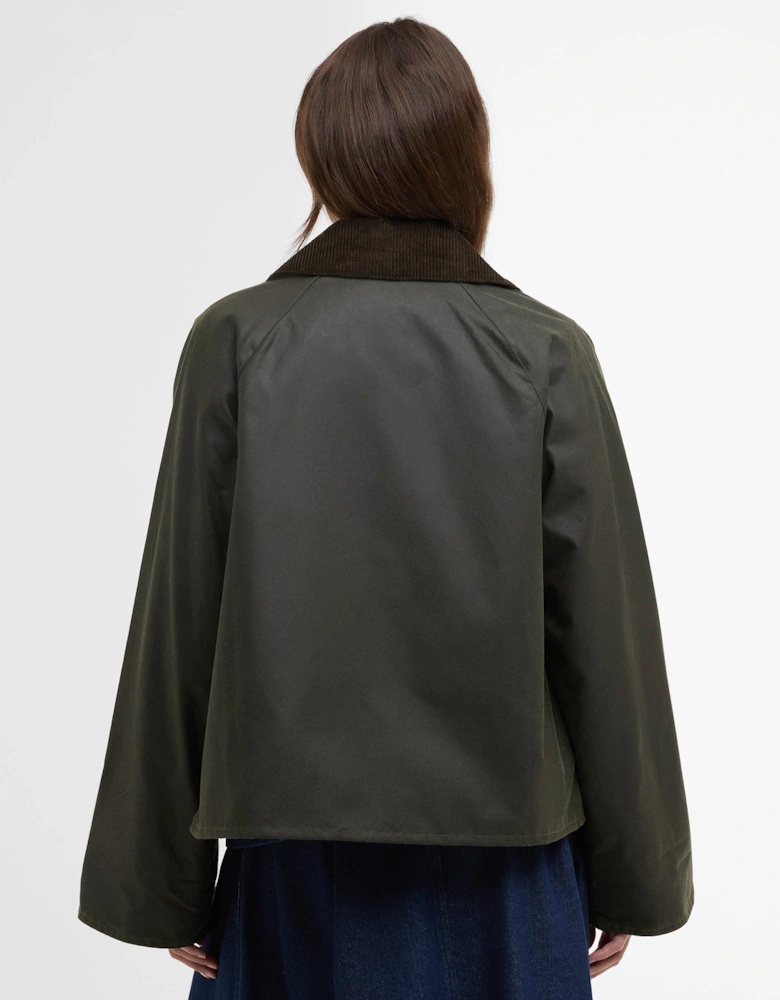 Kearton Womens Wax Jacket - Archive Olive/Ancient Tartan