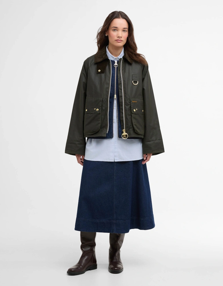 Kearton Womens Wax Jacket - Archive Olive/Ancient Tartan