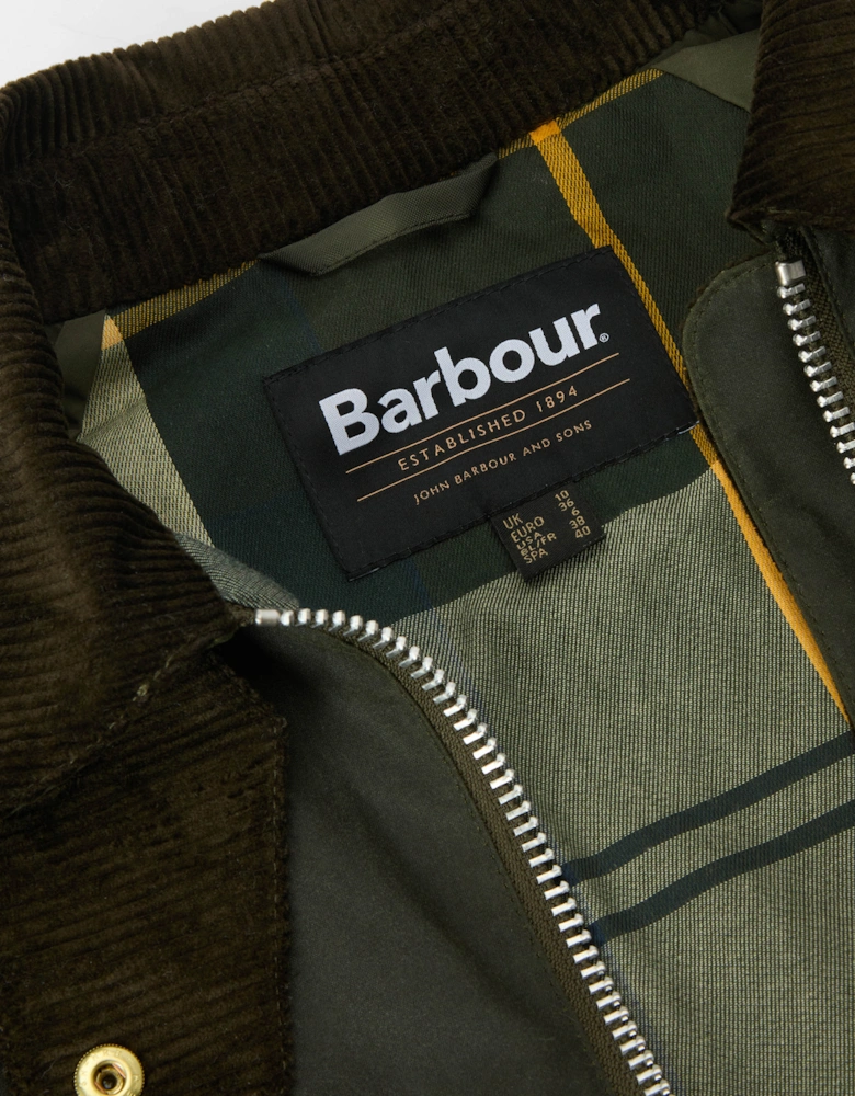 Kearton Womens Wax Jacket - Archive Olive/Ancient Tartan