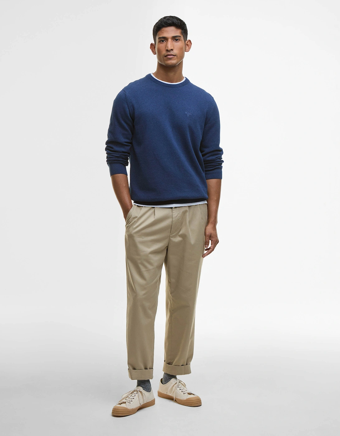 Pima Cotton Mens Crew Sweatshirt - Inky Marl