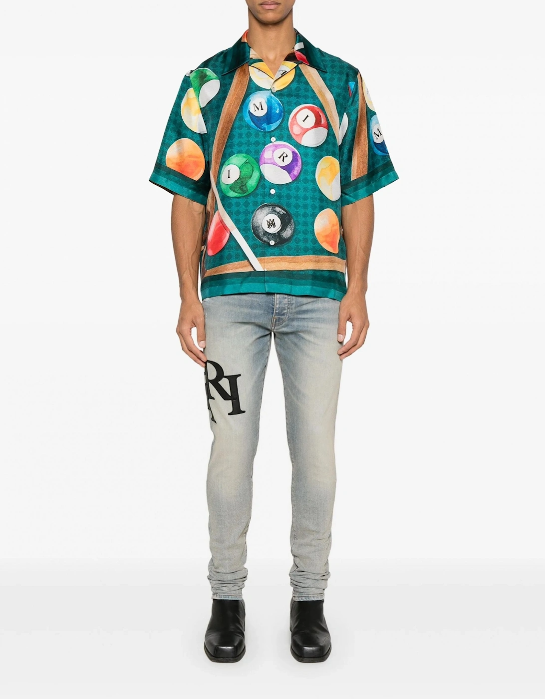 STAGGERED LOGO SKINNY JEAN