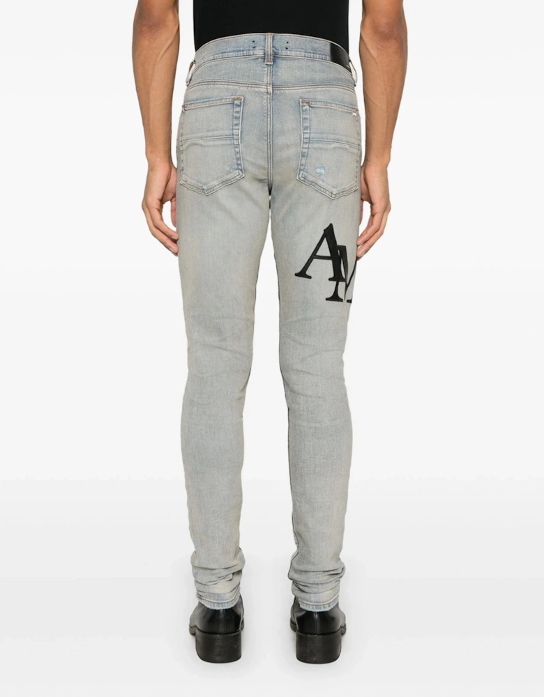 STAGGERED LOGO SKINNY JEAN
