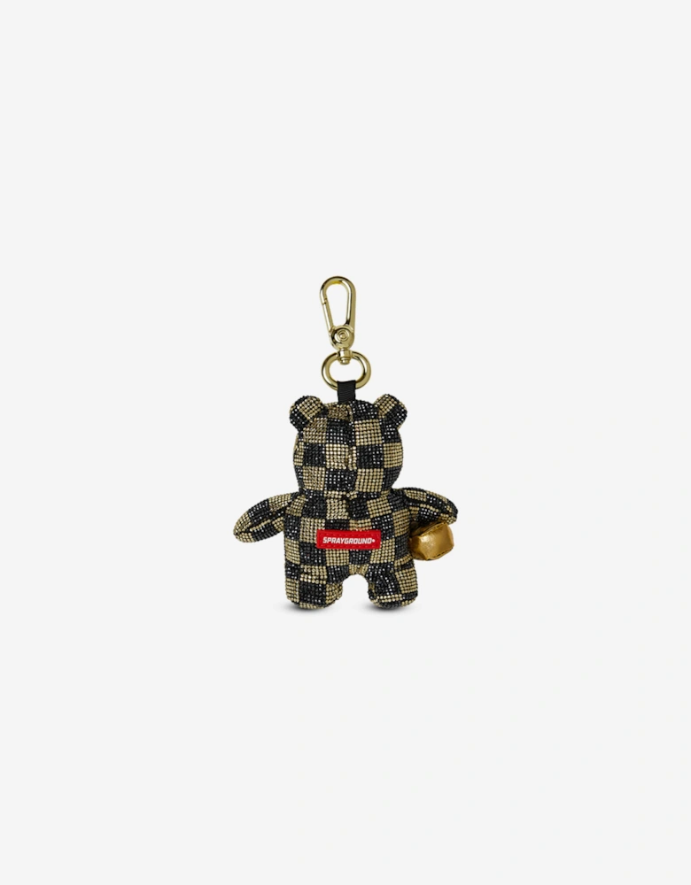 Kids Gold and Dangerous Bear Cub Keychain in Black (10cm)