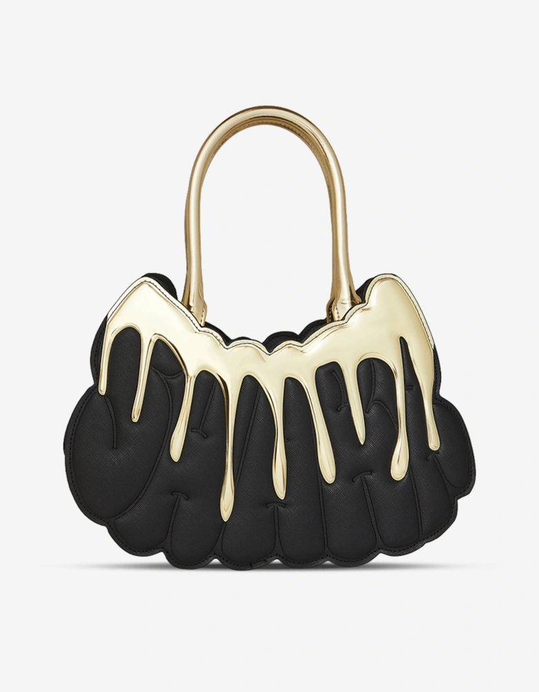 Girls Gold and Dangerous Shark Handbag in Black (45.72cm)