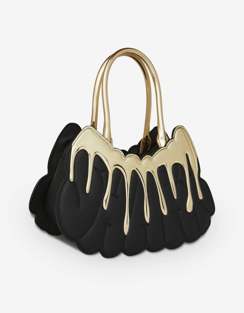 Girls Gold and Dangerous Shark Handbag in Black (45.72cm)