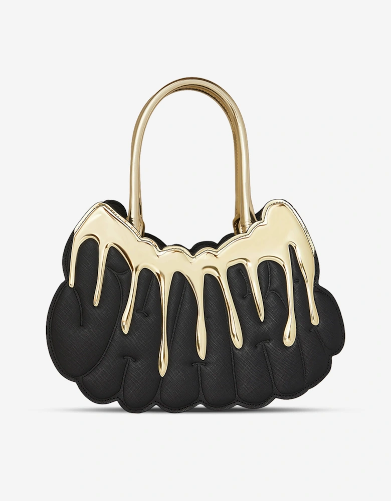 Girls Gold and Dangerous Shark Handbag in Black (45.72cm)