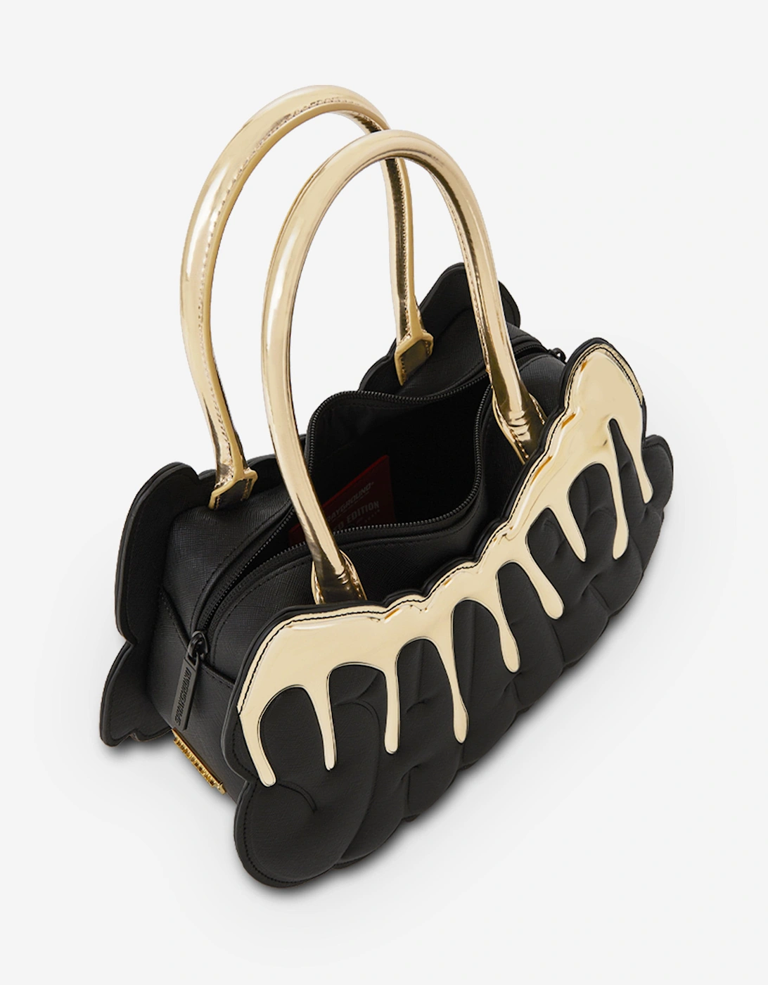 Girls Gold and Dangerous Shark Handbag in Black (45.72cm)