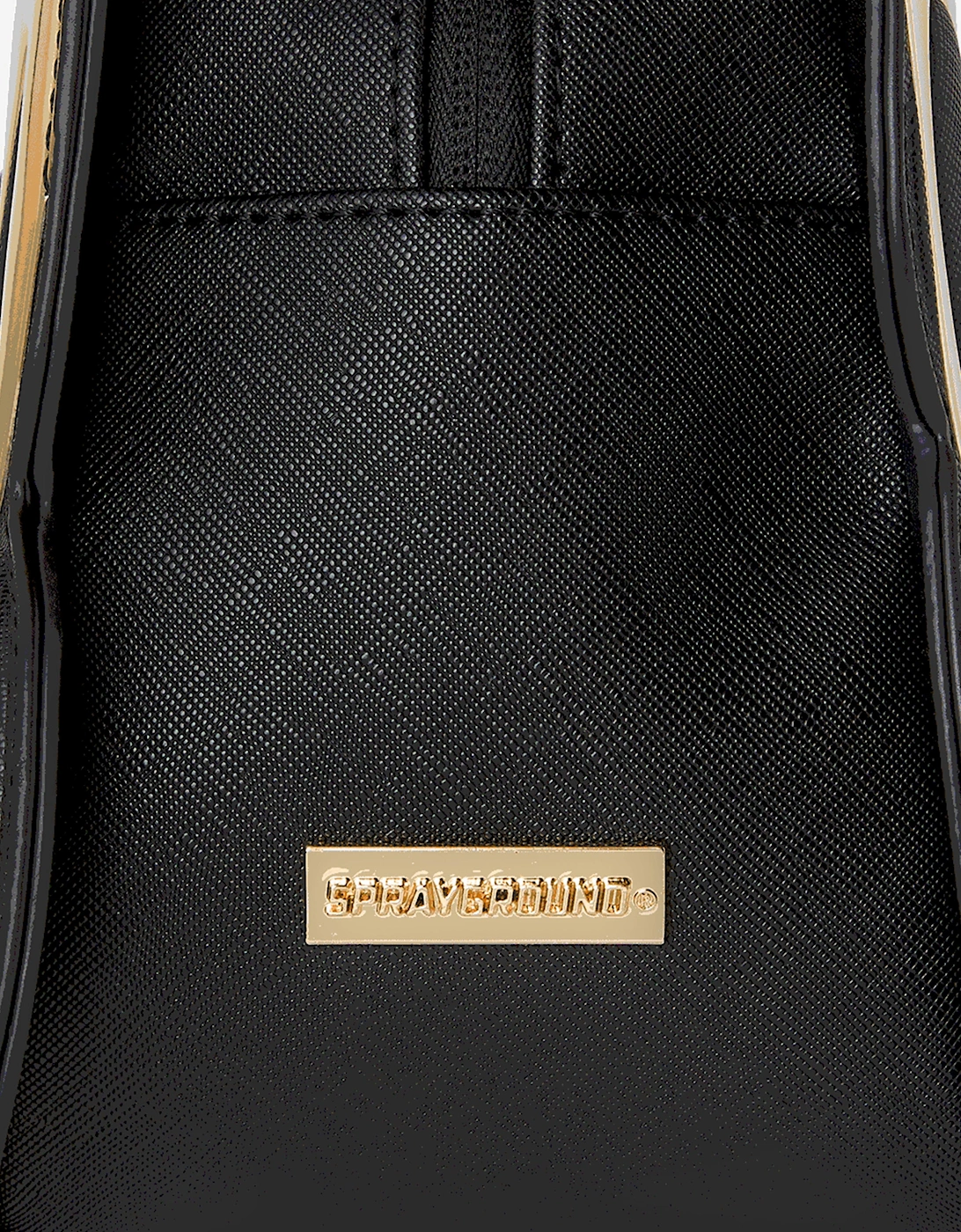 Girls Gold and Dangerous Shark Handbag in Black (45.72cm)