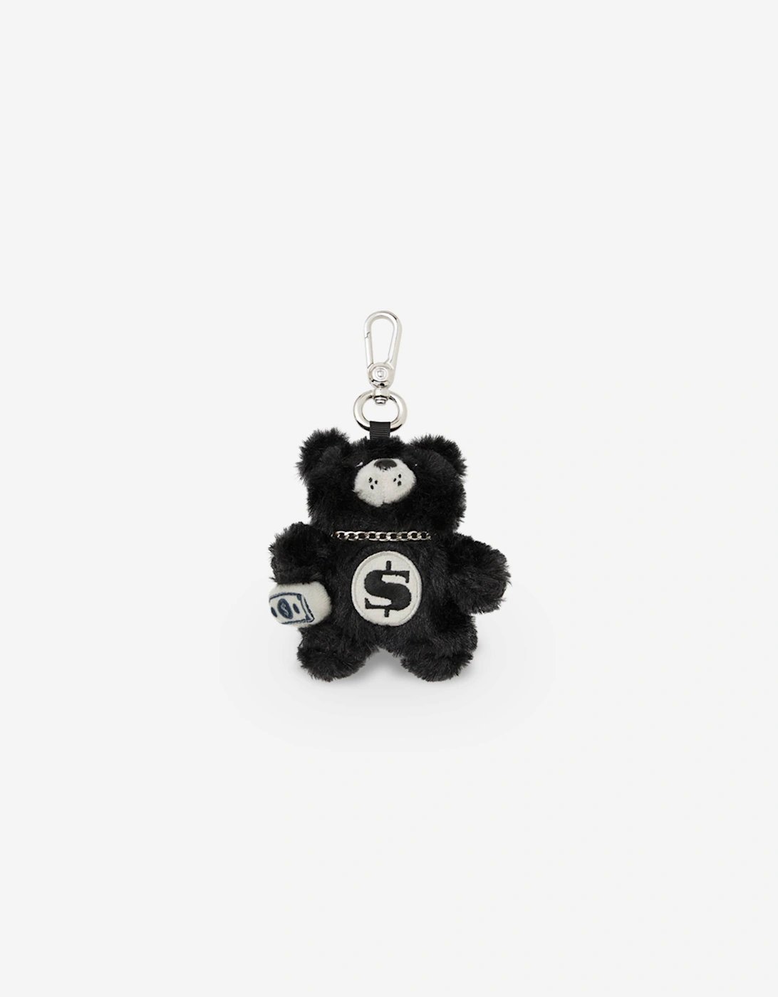 Kids Fur Cray Bear Cub Keychain in Black (10cm), 4 of 3
