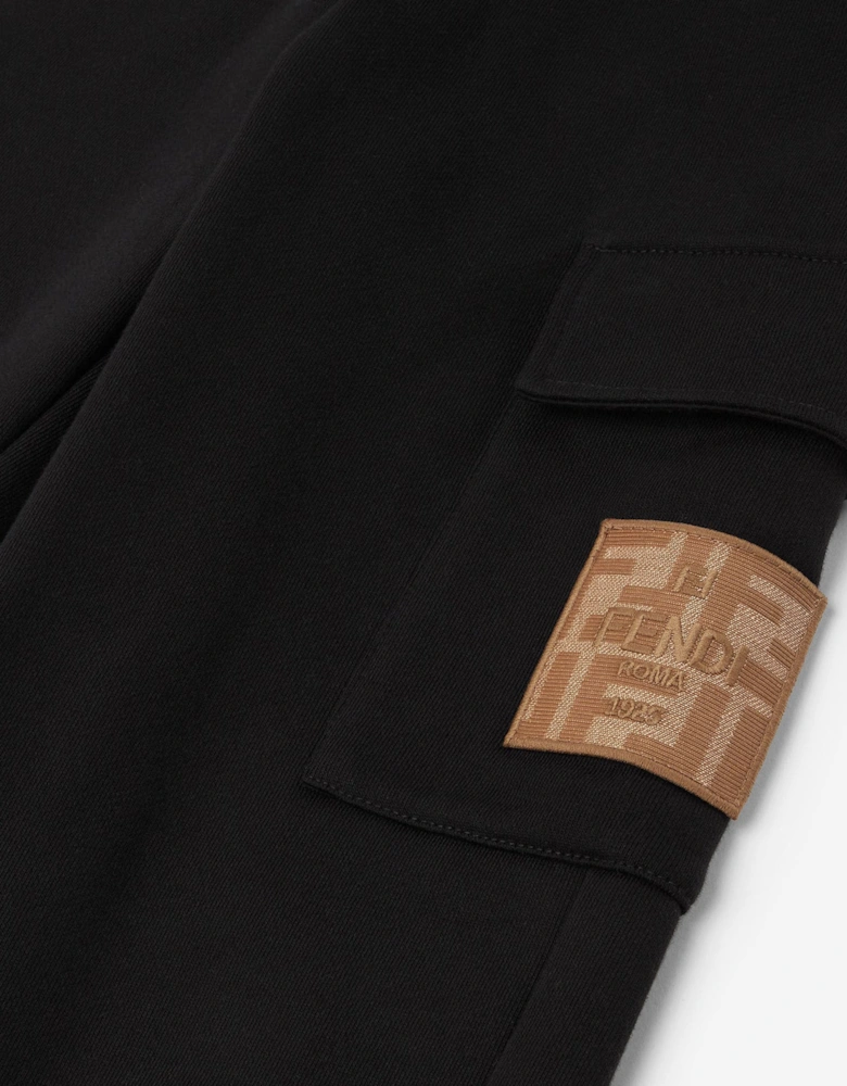 Kids Cargo Joggers in Black