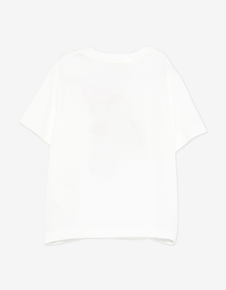 Girls Graphic Print T-Shirt in White