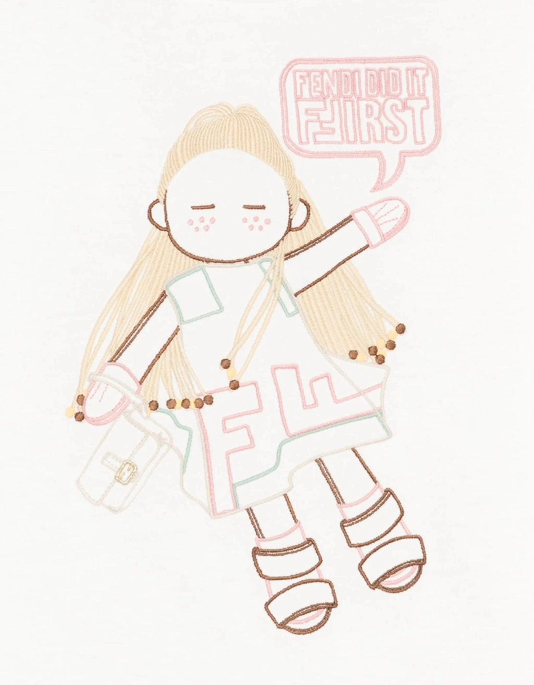 Girls Graphic Print T-Shirt in White