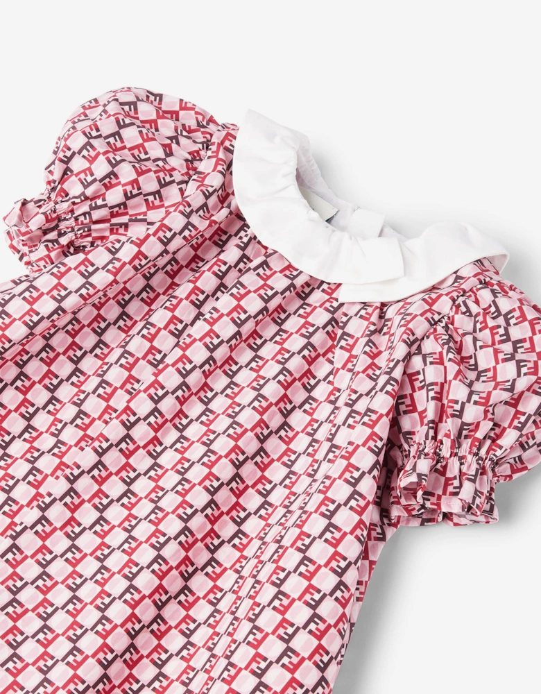 Baby Girls FF Logo Dress in Pink