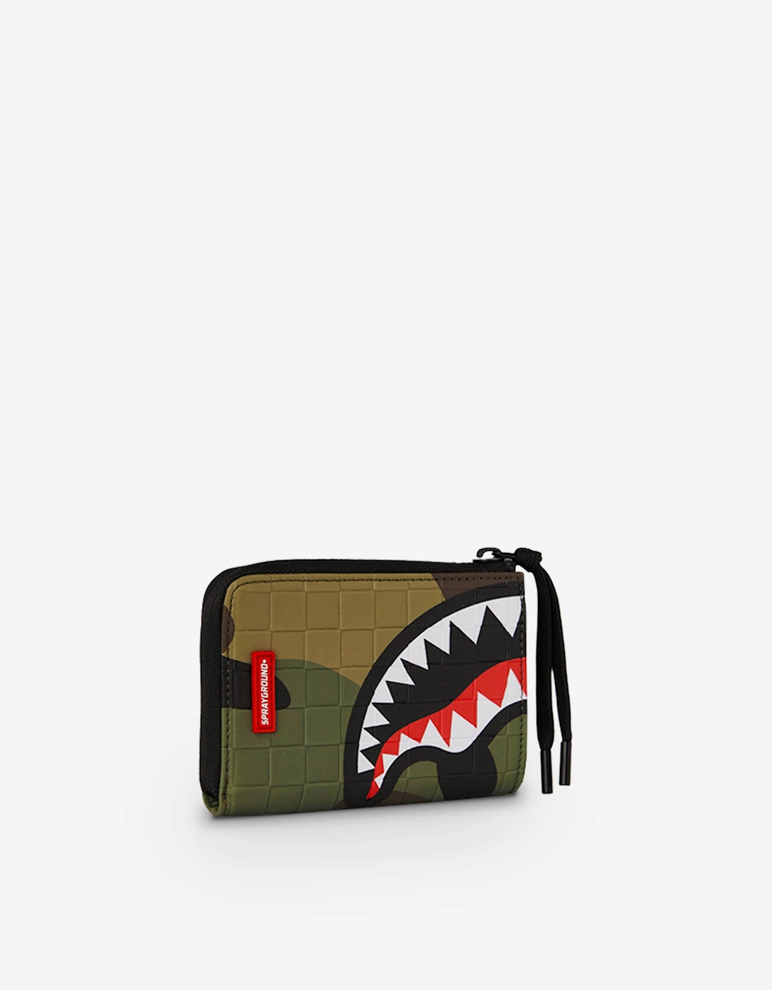 Kids Woodland Camo Check Wallet in Green (11.43cm)