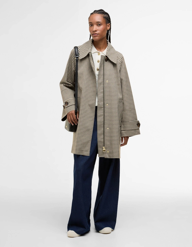 Kennedy Check Womens Showerproof Jacket - Sage Houndstooth/Mist