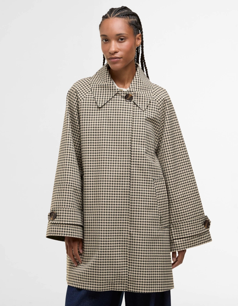 Kennedy Check Womens Showerproof Jacket - Sage Houndstooth/Mist