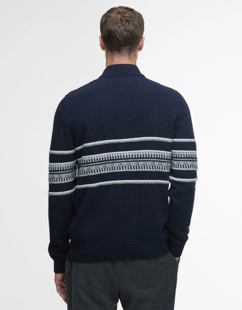 Kepwick Mens Half Zip Jumper - Navy